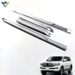 Silver Side Door Body Trim Chrome Molding Strips for Toyota Land Cruiser LC200 2016-2021, 4-Piece Set