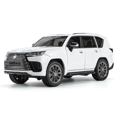 1:24 Lexus LX600 Alloy Die-Cast SUV Model, Simulation Off-Road Vehicle Collectible Ornament, Silver 1:24 Lexus LX600 Alloy Die-Cast SUV Model, Simulation Off-Road Vehicle Collectible Ornament, Silver