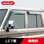Window Rain Guard Deflectors for Toyota Land Cruiser LC70 LC71 LC75 LC76 LC77 LC78 LC79, Thickened Acrylic Smoke Black