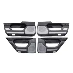 4PCS Door Anti-Kick Plate Interior Protective Trim Pads for 2023-2025 Toyota Land Cruiser LC300, Carbon Fiber Style ABS