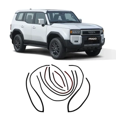 Full Car Soundproof Door Weatherstrip Sealing Strip Kit for Toyota Prado LC250 2024+, No Cutting Required Full Car Soundproof Door Weatherstrip Sealing Strip Kit for Toyota Prado LC250 2024+, No Cutting Required