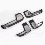 Interior Door Anti-Kick Guard and Speaker Trim Covers for 2010-2020 Toyota Land Cruiser Prado LC150, ABS Black 4PCS
