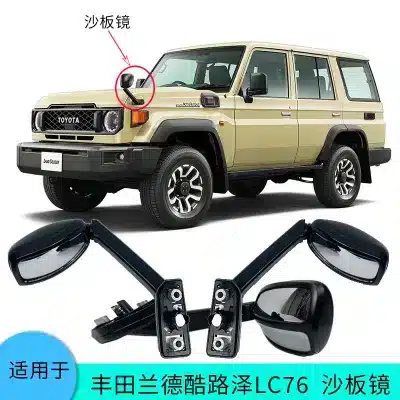 Fender Mount Convex Sand Plate Mirror for Toyota Land Cruiser LC76 LC71 LC78 LC79 2024, Right Hand Drive Passenger Side Fender Mount Convex Sand Plate Mirror for Toyota Land Cruiser LC76 LC71 LC78 LC79 2024, Right Hand Drive Passenger Side