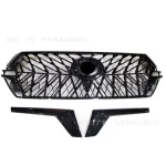 TRD Style Front Bumper Upper Grille Mesh for 2008-2020 Toyota Land Cruiser LC200, ABS Black Finish