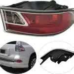 Rear Bumper Brake Light Tail Lamp Lens Cover for Lexus GX400 GX460, Red ABS Replacement