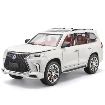 1:24 Scale Lexus LX570 Die-Cast Alloy Model Car, Pull Back Toy with Sound and Light, Blue 1:24 Scale Lexus LX570 Die-Cast Alloy Model Car, Pull Back Toy with Sound and Light, Blue