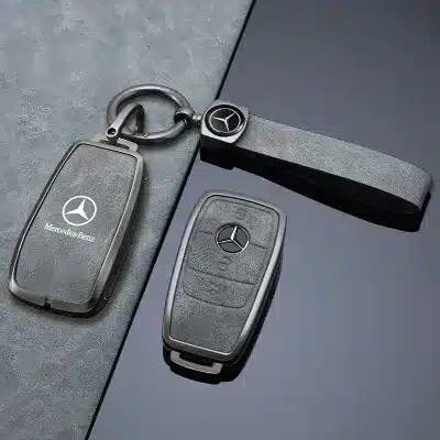 Premium Suede Key Fob Cover for Mercedes-Benz C E S Class GLC300L C260L E300L, 4-Button All-Inclusive Protective Shell Premium Suede Key Fob Cover for Mercedes-Benz C E S Class GLC300L C260L E300L, 4-Button All-Inclusive Protective Shell