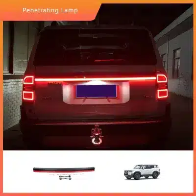 Rear LED Through-Type Trunk Tail Light Assembly for 2024 Toyota Land Cruiser Prado LC250, Red Lens Dynamic Animation Rear LED Through-Type Trunk Tail Light Assembly for 2024 Toyota Land Cruiser Prado LC250, Red Lens Dynamic Animation