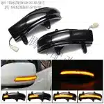 LED Dynamic Side Mirror Turn Signal Light Sequential Running Water Lamp for Toyota Land Cruiser FJ200 2013-2020 & Prado FJ150 2010-2021, Smoked Lens