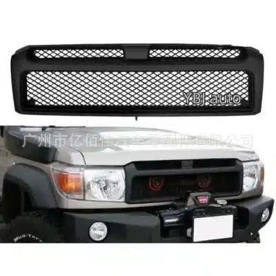 Front Radiator Grille Assembly for 2007-2021 Toyota Land Cruiser LC76 LC79 FJ79, PP Matte Black Front Radiator Grille Assembly for 2007-2021 Toyota Land Cruiser LC76 LC79 FJ79, PP Matte Black