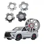 Wheel Center Hub Cap Ty122 Grey Replacement for 2016 Lexus LX570 and Toyota Land Cruiser LC200