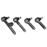 4pcs Steering Tie Rod End Ball Joint Set for Toyota Land Cruiser FJ80 1990-1997, 45044-69115 45045-69065 45046-69135 45047-69085