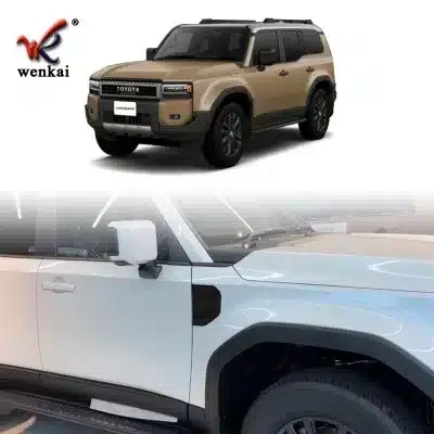 Carbon Fiber Style Side Fender Air Vent Scuttle Trim for 2024 Toyota Prado LC250 Land Cruiser