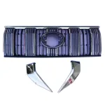 Front Bumper Grille Mesh Air Intake Replacement for 2018 Toyota Land Cruiser Prado LC150, ABS Plastic
