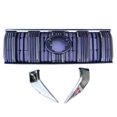 Front Bumper Grille Mesh Air Intake Replacement for 2018 Toyota Land Cruiser Prado LC150, ABS Plastic