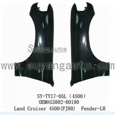 Front Fender Panel Replacement for Toyota Land Cruiser 4500 FJ80, OE 53802-60190 53801-60120, Metal E-Coated Front Fender Panel Replacement for Toyota Land Cruiser 4500 FJ80, OE 53802-60190 53801-60120, Metal E-Coated