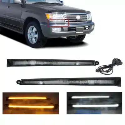 LED Daytime Running Lights Dual-Color DRL for 1998-2007 Toyota Land Cruiser LC100 4500 4700