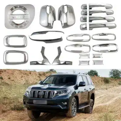 Chrome Fuel Tank Cap Cover Trim Accessory for 2017-2022 Toyota Prado FJ150, ABS Mirror Finish Chrome Fuel Tank Cap Cover Trim Accessory for 2017-2022 Toyota Prado FJ150, ABS Mirror Finish
