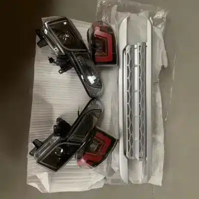 Front Face Tiger Style Conversion Kit with Grille Headlights and Taillights for 2008-2015 Toyota FJ Cruiser, PP Material Front Face Tiger Style Conversion Kit with Grille Headlights and Taillights for 2008-2015 Toyota FJ Cruiser, PP Material
