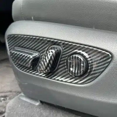 Carbon Fiber Style Seat Adjustment Panel Switch Trim for 2024-2026 Toyota Prado LC250, 2PCS Interior Modification Carbon Fiber Style Seat Adjustment Panel Switch Trim for 2024-2026 Toyota Prado LC250, 2PCS Interior Modification