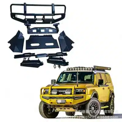 Off-Road Racing Front Bumper Assembly with Winch Mount Compatibility for Toyota Prado LC250, Heavy Duty Steel Off-Road Racing Front Bumper Assembly with Winch Mount Compatibility for Toyota Prado LC250, Heavy Duty Steel