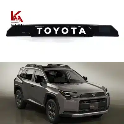 Front Grille Trim with Logo Insert for 2026 Toyota RAV4 Adventure Edition, Carbon Fiber Pattern ABS Trim Front Grille Trim with Logo Insert for 2026 Toyota RAV4 Adventure Edition, Carbon Fiber Pattern ABS Trim