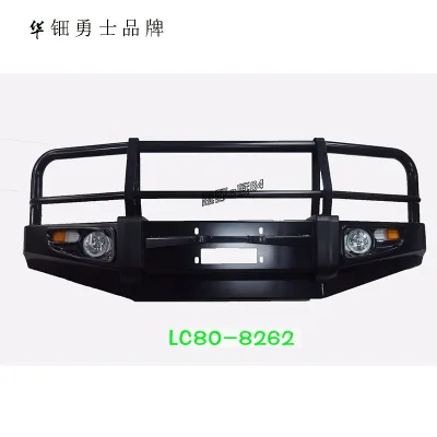Off-Road Steel Front Bumper with Fog Lamps for Toyota Land Cruiser 100 LC100 4700 4500 3400 Off-Road Steel Front Bumper with Fog Lamps for Toyota Land Cruiser 100 LC100 4700 4500 3400