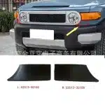 Front Headlight Lower Fender Trim Corner Filler Bezels for 2007-2014 Toyota FJ Cruiser, Left & Right Side Set, OE 52512-35100 52513-35100