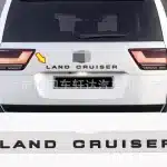 Matte Black Rear Tailgate Letter Emblem Decoration for 2022-2023 Toyota Land Cruiser LC300
