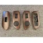 Interior Door Window Switch Panel Trim Cover Peach Wood Grain for 2010-2013 Toyota Prado LC150, 4-Piece Set