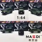 1:64 Scale 1994 Toyota Land Cruiser LC76 Die-Cast Alloy Model Car, Green Retro Edition