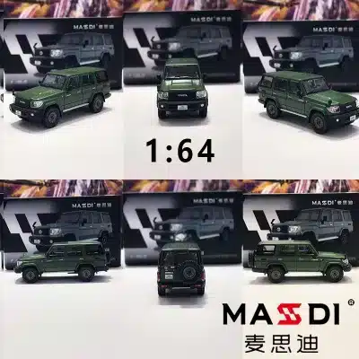 1:64 Scale 1994 Toyota Land Cruiser LC76 Die-Cast Alloy Model Car, Green Retro Edition 1:64 Scale 1994 Toyota Land Cruiser LC76 Die-Cast Alloy Model Car, Green Retro Edition