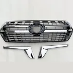 Front Bumper Grille Mesh Assembly for 2012-2021 Toyota Land Cruiser LC200, Metal Finish