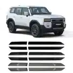 4PCS Carbon Fiber Style Door Side Body Trim Strips for 2024 Toyota Prado LC250, Anti-Collision Scratch Guard