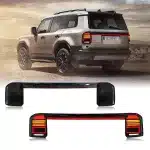 LED Tail Light Assembly with Dynamic Turn Signal for 2024 Toyota Land Cruiser Prado LC250, Smoked Lens Rear Lamp