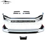 Front and Rear Bumper Lip Kit Simplified Version for 2023 Toyota Land Cruiser Prado FJ150, PP+ABS Construction