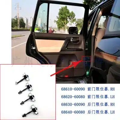 Front & Rear Door Limiter Check Strap Stopper for Toyota Land Cruiser GRJ200 URJ200 & Lexus LX570, OE 68610-60130 68630-60130 Front & Rear Door Limiter Check Strap Stopper for Toyota Land Cruiser GRJ200 URJ200 & Lexus LX570, OE 68610-60130 68630-60130