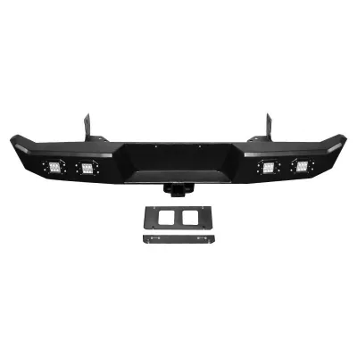 Heavy Duty Steel Rear Bumper RA Style with Trailer Hitch for 2007-2024 Toyota Land Cruiser LC79 Pickup Heavy Duty Steel Rear Bumper RA Style with Trailer Hitch for 2007-2024 Toyota Land Cruiser LC79 Pickup