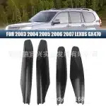 Roof Rack Luggage Rail End Cap Cover Shell Replacement for 2007 Lexus GX470, Black, 4-Piece Set