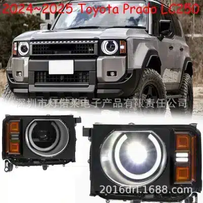 LED Headlight Assembly with Daytime Running Light for 2024-2025 Toyota Land Cruiser 250 Prado, 6500K 3500LM LED Headlight Assembly with Daytime Running Light for 2024-2025 Toyota Land Cruiser 250 Prado, 6500K 3500LM