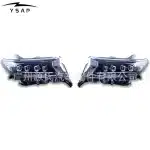 LED 4-Eye Headlight Front Lamp Assembly for 2018-2020 Toyota Land Cruiser Prado FJ150