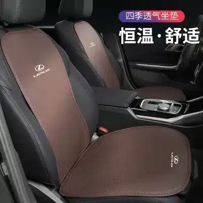 7-Piece Full Set Leather Car Seat Cushions for Lexus ES250 ES350 RX350 NX350h LX570, All-Season Synthetic Fiber Padded Protector