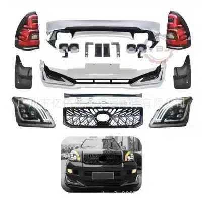 Full Body Kit Facelift Replacement for Toyota Land Cruiser Prado LC120 FJ120 2003-2009, TRD Style Front & Rear Bumper with LED Lighting Full Body Kit Facelift Replacement for Toyota Land Cruiser Prado LC120 FJ120 2003-2009, TRD Style Front & Rear Bumper with LED Lighting
