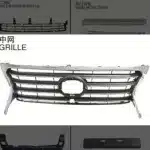 Front Bumper Upper Grille Replacement for Lexus LX570, High-Quality ABS Plastic Mesh