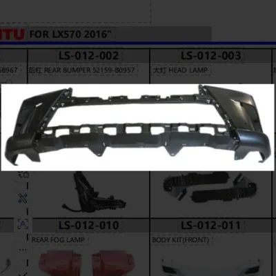 Front Bumper Cover Replacement for Lexus LX570, OE Part 52119-6B96, High-Strength ABS Construction Front Bumper Cover Replacement for Lexus LX570, OE Part 52119-6B96, High-Strength ABS Construction