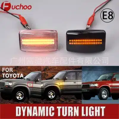 LED Dynamic Side Marker Lights Sequential Side Turn Signal Blinker for Toyota Land Cruiser FJ80 HDJ80 Lexus LS400 AE95, Clear Lens LED Dynamic Side Marker Lights Sequential Side Turn Signal Blinker for Toyota Land Cruiser FJ80 HDJ80 Lexus LS400 AE95, Clear Lens