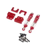 Metal Rear Axle Fixed Base & Shock Absorber Mount Upgrade for MN82 LC79 1/12 RC Crawler, Silver