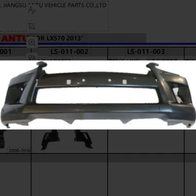 Front Bumper Cover Fascia Primed for Lexus LX570 Replacement, OE 52119-6A970, ABS Material Front Bumper Cover Fascia Primed for Lexus LX570 Replacement, OE 52119-6A970, ABS Material