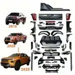 Full Travo Style Body Kit Facelift Conversion for Toyota Hilux Revo 2015-2025 to 2026 Look, ABS Material