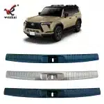 Inner Rear Trunk Tailgate Sill Guard Protector for 2024 Lexus GX550, 304 Stainless Steel Carbon Fiber Texture Plate